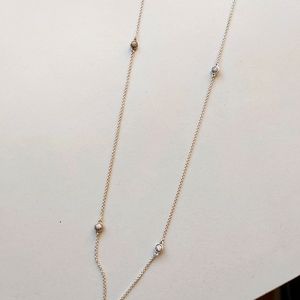 Authentic Pandora Clear CZ Dazzling Dainty Droplets Necklace 80 cm